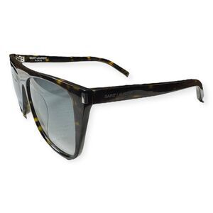Saint Laurent SL 1/F‎ Oversized Sunglasses 003 Brown Havana Grey Lenses 145mm